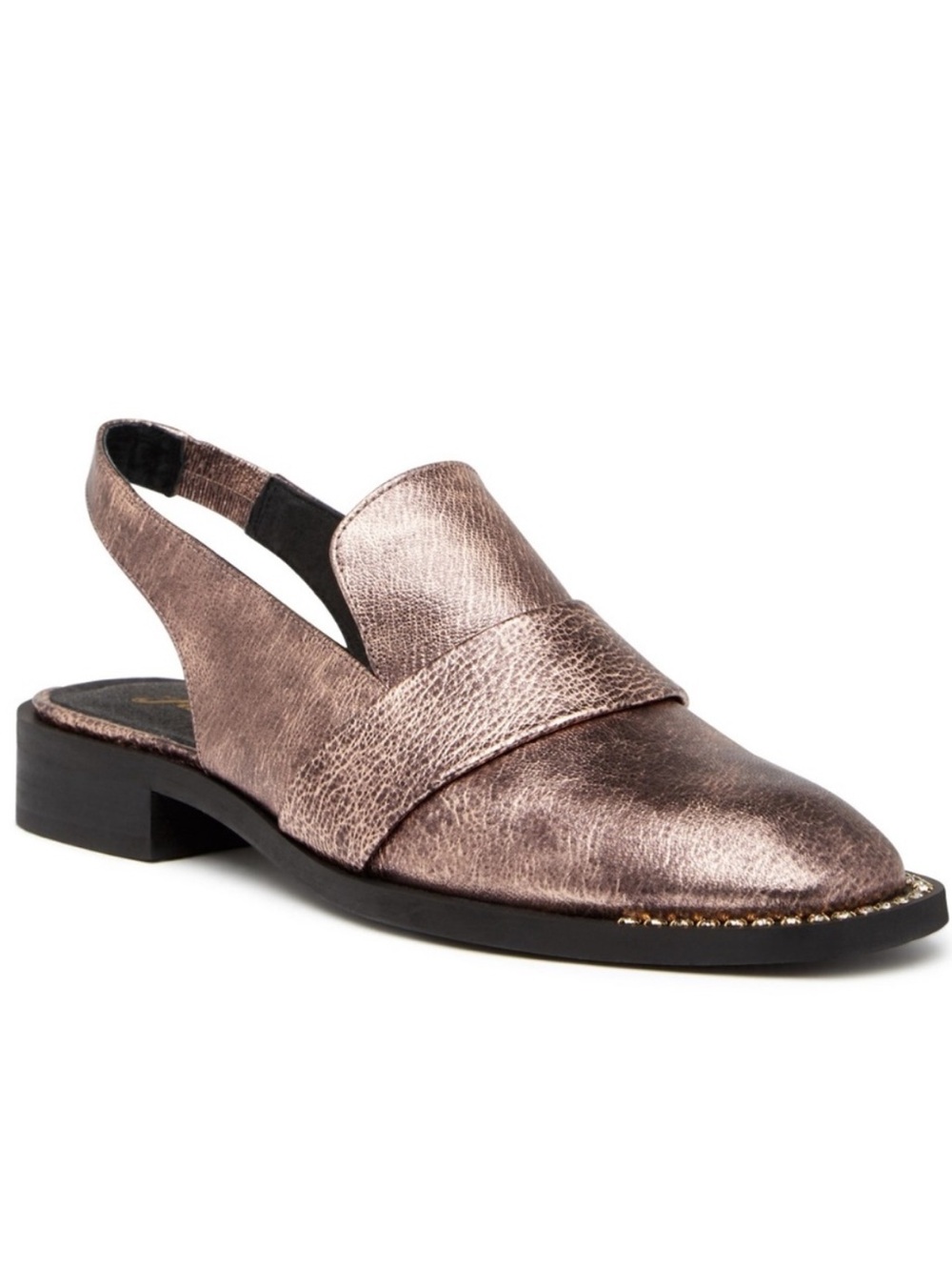 Free People Abbey Road Metallic Bronze Slingback Loafers